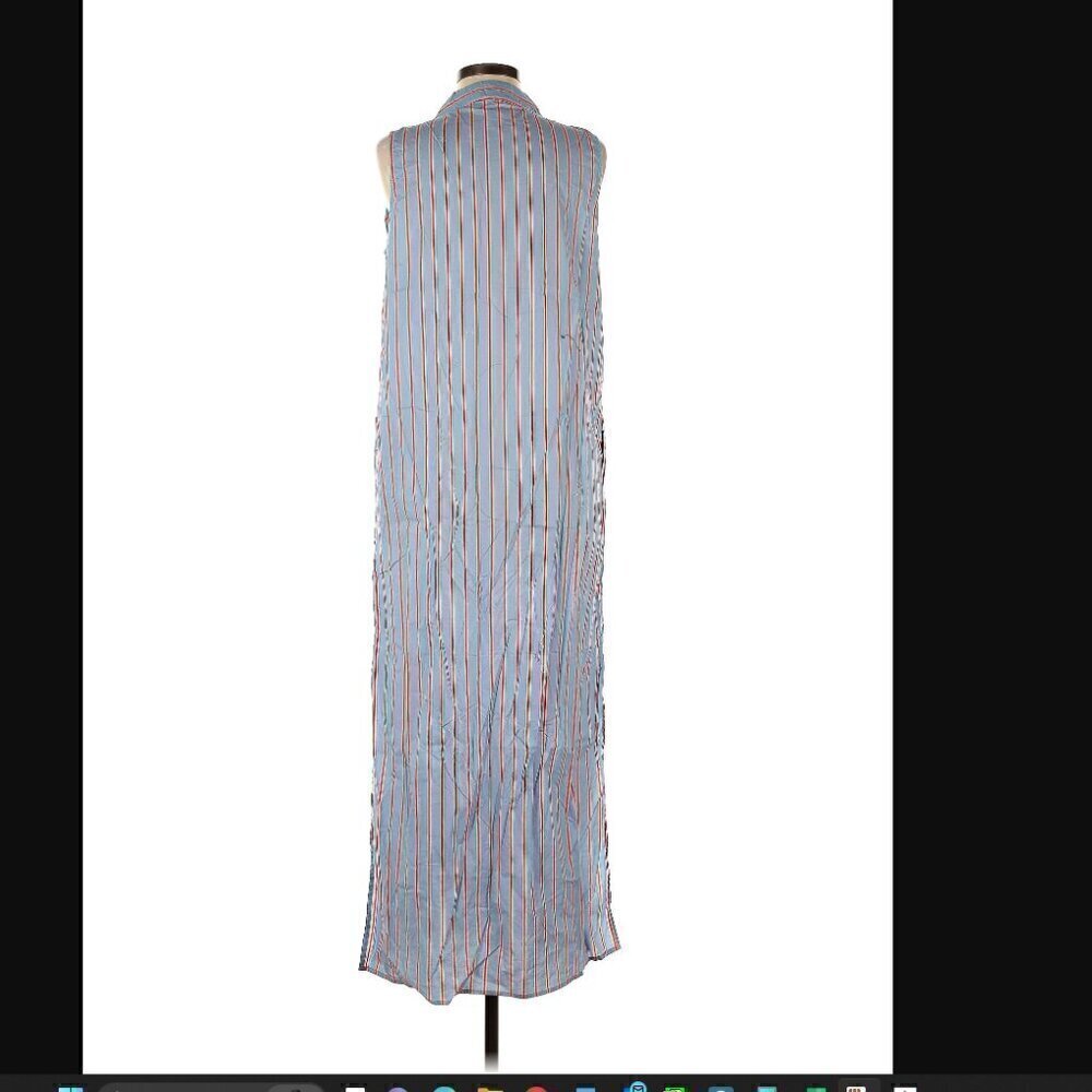 Tuckernuck Pomander Place  Maxi Dress womens M Blue Striped Lara Summer Dress - Picture 4 of 11